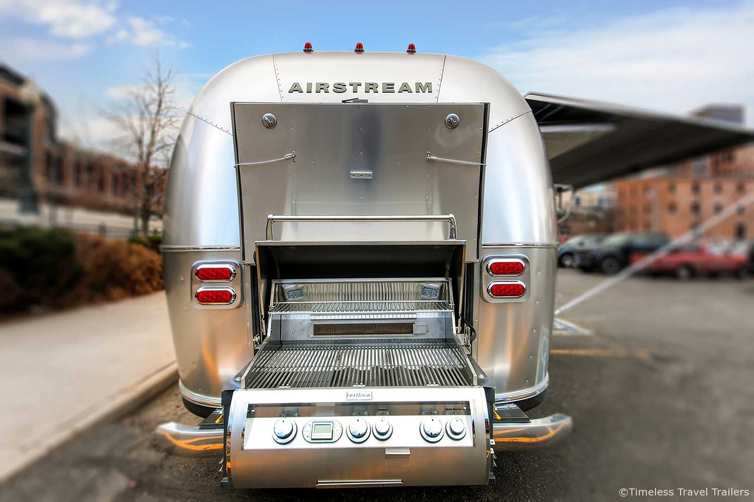 Tailgating Airstream by Timeless Travel Trailers